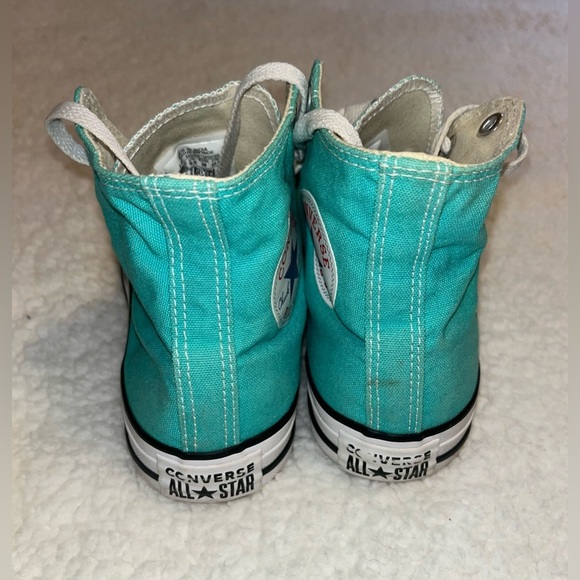 Converse Chuck Taylor All Star Hi Canvas Sneaker Teal / White Women’s Size 7.5 - Picture 4 of 7